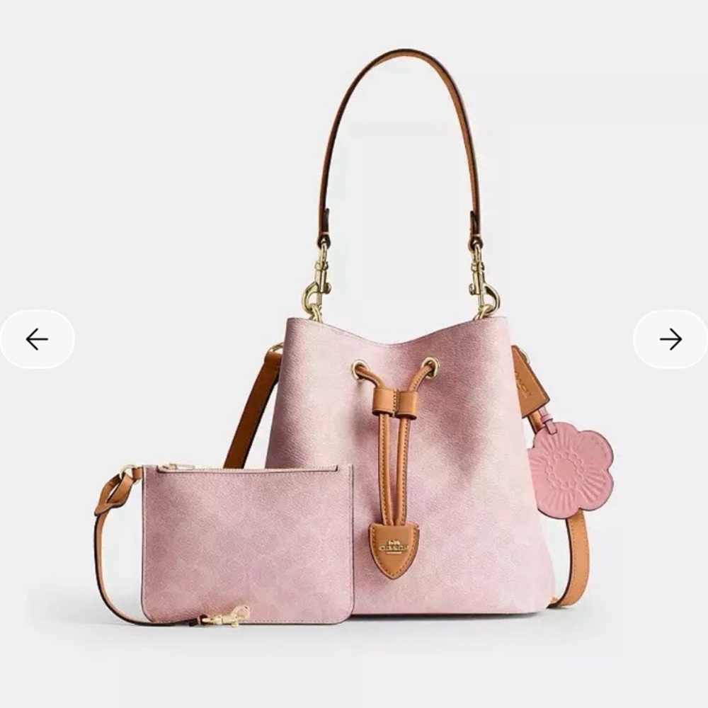 Coach Powder Pink Rowan Bucket - Picture 5 of 5
